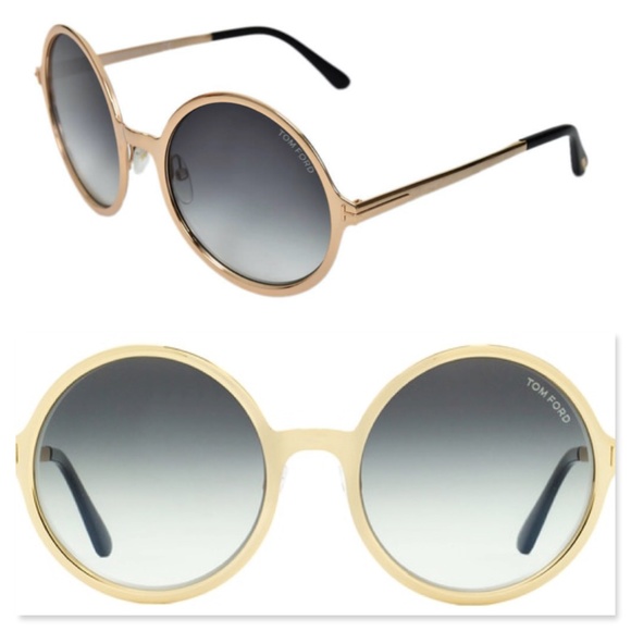 Tom Ford Accessories - New TOM FORD Ava Round Gold Sunglasses